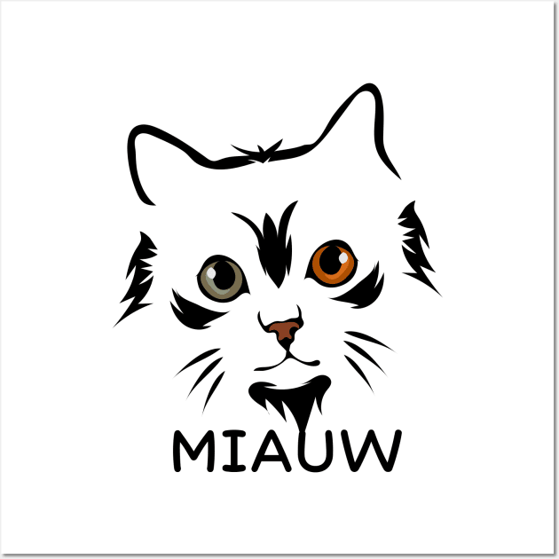 Miaw The Cat Wall Art by CoretanVector